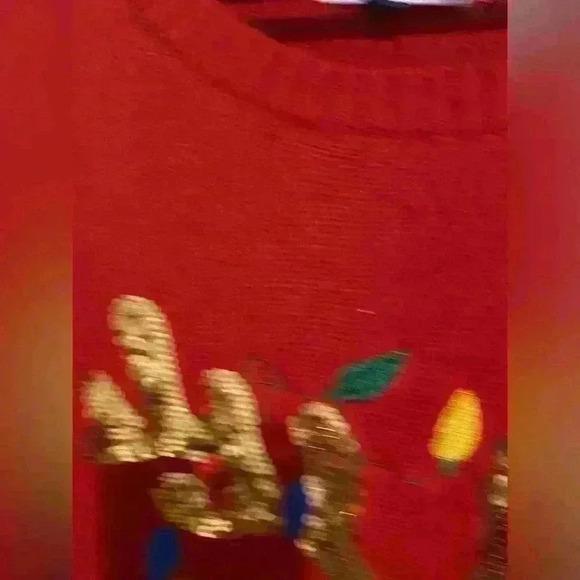 Karen Scott Embellished Party Reindeer Sweater Ugly Christmas XL - Picture 5 of 13